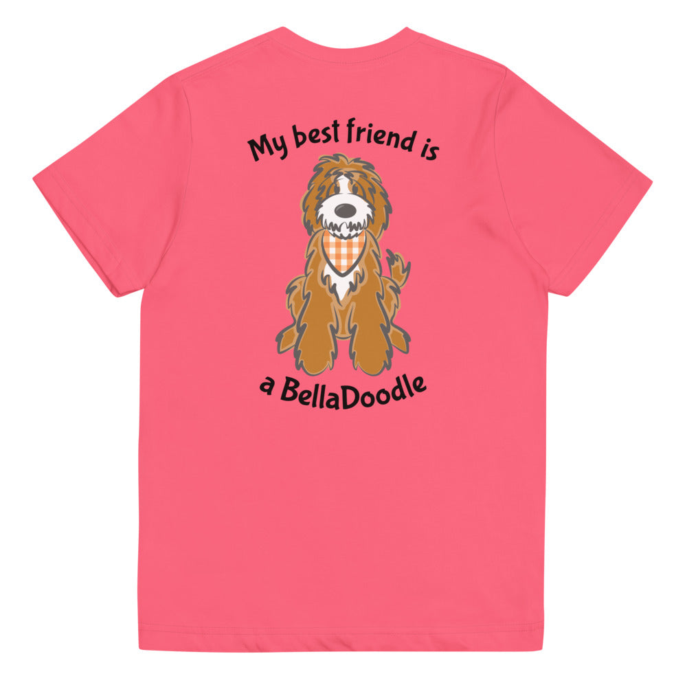 my best friend is a belladoodle fall youth jersey t-shirt